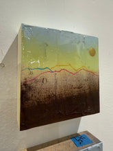 Load image into Gallery viewer, Shane Townley Glass Box mixed media on Wood Panel 5"X5" Joshua Tree #2