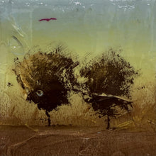 Load image into Gallery viewer, Shane Townley Glass Box mixed media on Wood Panel 5"X5" Joshua Tree