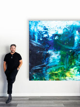 Load image into Gallery viewer, "Oil and Water" mixed media on linen UNAVAILABLE