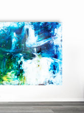 Load image into Gallery viewer, "Oil and Water" mixed media on linen UNAVAILABLE