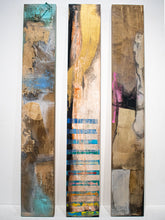 Load image into Gallery viewer, Abstract 72&quot;X12&quot; on wood panel #222 mixed media Townley
