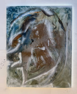 “Gold Sand of the Land” abstract contemporary mixed media by Shane Townley artist