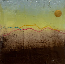 Load image into Gallery viewer, Shane Townley Glass Box mixed media on Wood Panel 5&quot;X5&quot; Joshua Tree #2
