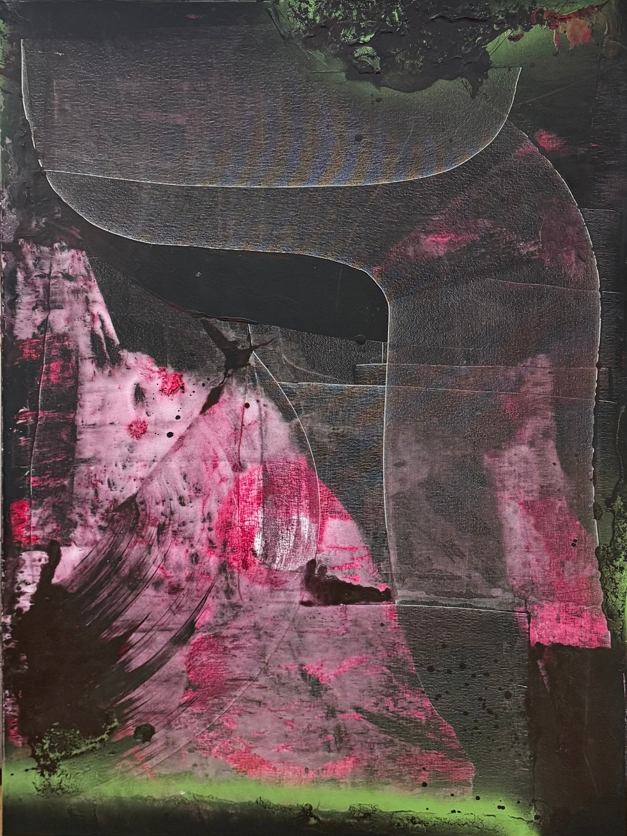 “This one up” contemporary modern abstract 48”x36” Mixed Media on Canvas