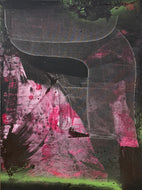 “This one up” contemporary modern abstract 48”x36” Mixed Media on Canvas