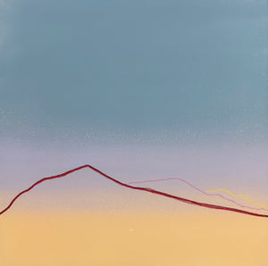 Mountain Range 3 - 48"X48" Acrylic and Oil Crayons 2025