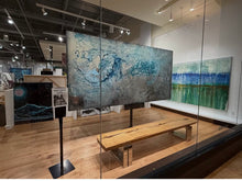 Load image into Gallery viewer, “Dial” Shane Townley contemporary modern abstract 110&quot;X60&quot; Framed Mixed Media on canvas
