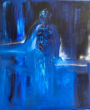 Load image into Gallery viewer, &quot;Blue - One Day you will see me&quot; Oil on canvas, 72&quot;x60&quot;, 2020 Signed
