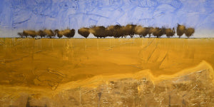 "Gold Land" LIMITED EDITION OF 10  36"X72"   by Townley  2021  Shipped ready to Hang  $2000
